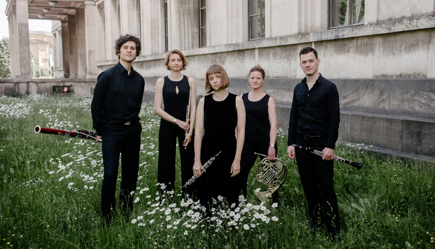 Dandelion Quintett: Arturas Gelusevicius, Eva Szabados, Miriam Hanika, Dorothea Bender, Maximilian Strutynski (Foto Manuel Nieberle)