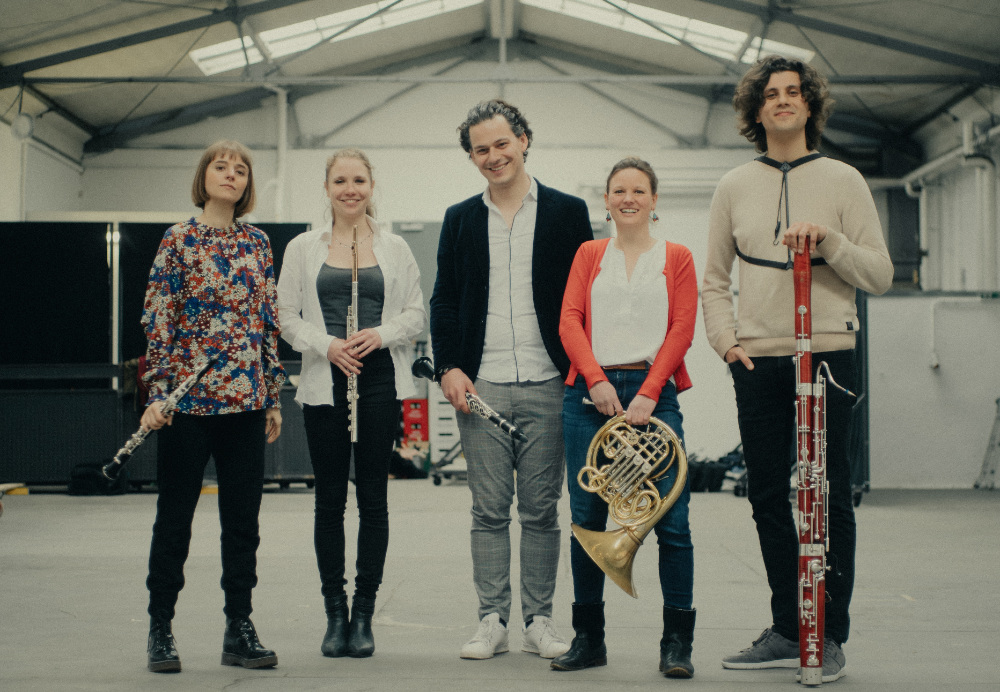Das Dandelion Quintett, (von links nach rechts): Miriam Hanika, Maximilian Strutynski, Dorothea Bender, Natalia Karaszewska, Arturas Gelusevicius